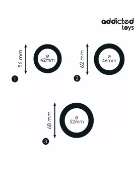 Addicted Toys - Set aus flachen Silikonringen