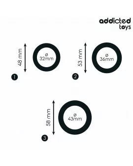 ADDICTED TOYS - SET SILIKONRINGE MODELL 1