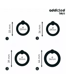 ADDICTED TOYS - SET AUS DRUCKRINGEN AUS SILIKON