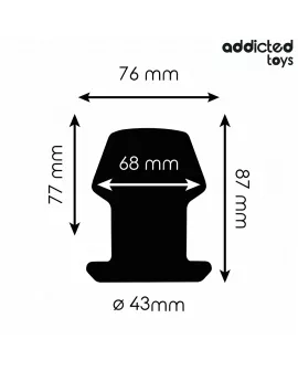 ADDICTED TOYS - EXTREM HOHL ANAL PLUG GRÖSSE M 8,7 CM