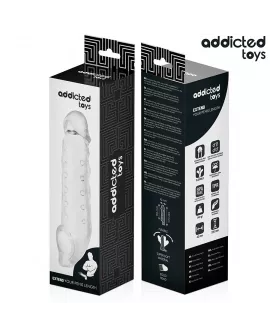 Addicted Toys Transparente Penishülse Größe M 27 cm