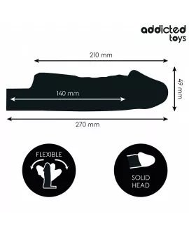Addicted Toys Transparente Penishülse Größe M 27 cm