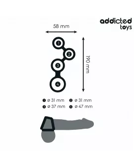 ADDICTED TOYS - PENISRING MIT TEILERN FÜR HODEN