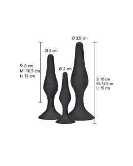 TOYJOY - Curvy Companions Anal Plug 3er Schwarz