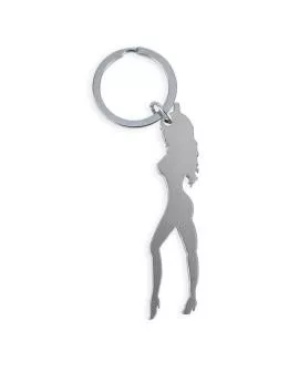 Diablo Picante Erotik-Schlüsselanhänger - Silberne Silhouette