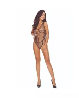PASSION - BS114 Schwarzer Gitter-Bodystocking