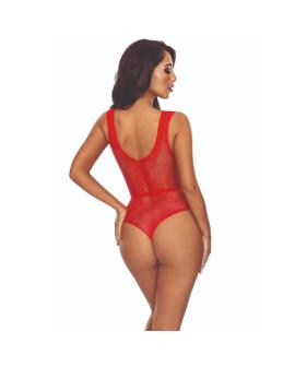 Passion - BS115 Bodystocking Gittermuster Rot
