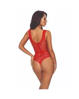 Passion - BS115 Bodystocking Gittermuster Rot