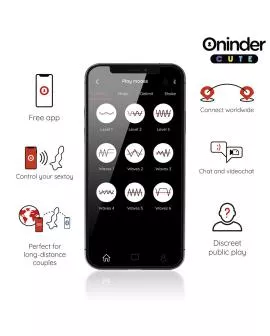 Oninder Cute Love Butt - Vibrierender Analplug-Dilatator mit App