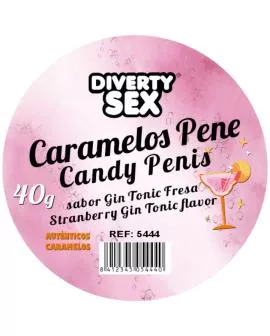 DIABLO PICANTE - 20 Penisbonbons Gin-Tonic-Geschmack