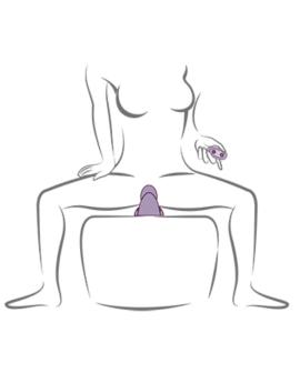Rocks-Off Ruby Glow - Lila Sit-On-Vibrator