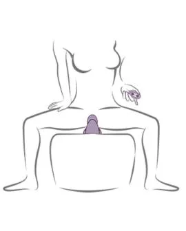 Rocks-Off Ruby Glow - Lila Sit-On-Vibrator