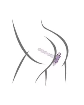 Rocks-Off Petite Sensations Pearls-Analplug Vibrator Schwarz