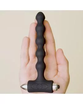 Rocks-Off Petite Sensations Pearls-Analplug Vibrator Schwarz