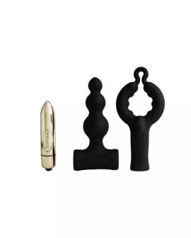 Rocks-Off - Petite Bubbles Analplug Vibrator Schwarz