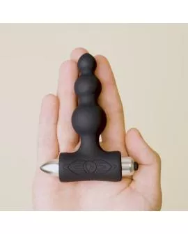 Rocks-Off - Petite Bubbles Analplug Vibrator Schwarz