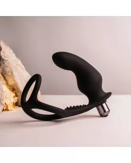 Rocks-Off Ro-Zen Rro Anal Plug mit Vibrierendem Penisring - Schwarz