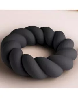 Rocks-Off Twist - Schwarzer Silikon-Masturbatorring