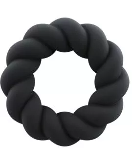 Rocks-Off Twist - Schwarzer Silikon-Masturbatorring