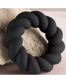 Rocks-Off Twist - Schwarzer Silikon-Masturbatorring