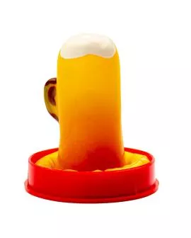 Condomerie - Handbemalte Neuheitskondome Ein Glas Bier