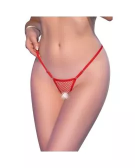Chilirose - CR 4856 Micro Tanga Mesh Rot L/XL
