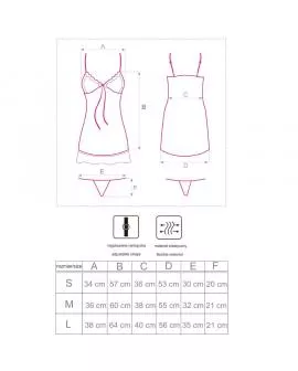 LIVCO CORSETTI FASHION - LUISE 1710 BABYDOLL + TANGA SCHWARZ