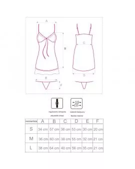 Livco Corsetti Hyeona 1710 Babydoll + Tanga Rose