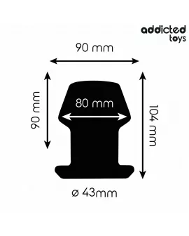ADDICTED TOYS - EXTREM HOHL ANAL PLUG GRÖSSE L 10,4 CM