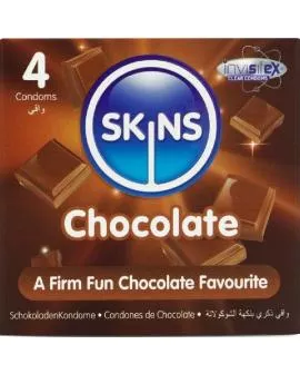 SKINS Schokolade Premium-Kondome - Packung 4 Stk.