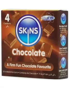 SKINS Schokolade Premium-Kondome - Packung 4 Stk.
