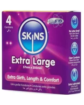SKINS Extra Große Premium-Kondome - Packung 4