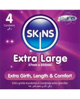 SKINS Extra Große Premium-Kondome - Packung 4