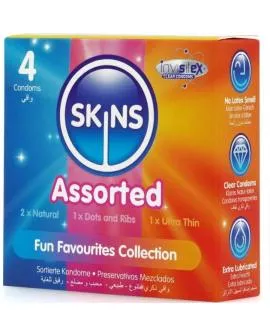 SKINS - Sortierte Premium-Kondome 4er-Pack