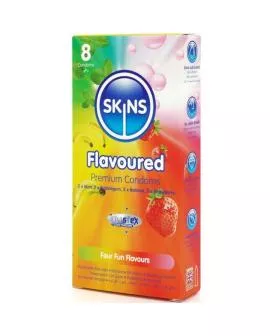 SKINS Premium Kondome Geschmacksrichtungen - 8er Pack