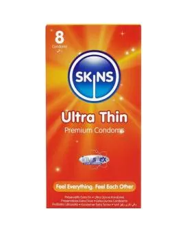 SKINS Ultra Dünne Premium Kondome - Packung 8