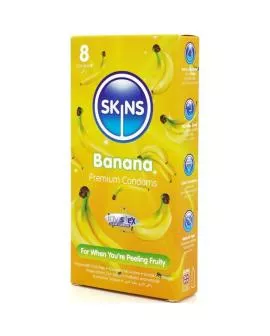 SKINS Banana Premium Kondome - Packung 8 Stück