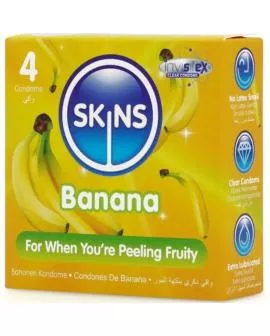 Skins Banana Premium Kondome - Packung 4 Stück