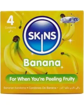 Skins Banana Premium Kondome - Packung 4 Stück