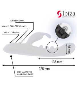 IBIZA - VIBRIERENDES RABBIT MIT PULSATION