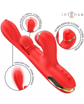 INTENSE - KATY MULTIFUNKTIONS-KLITORIS-STIMULATOR 4 AUSTAUSCHBARE KÖPFE ROT