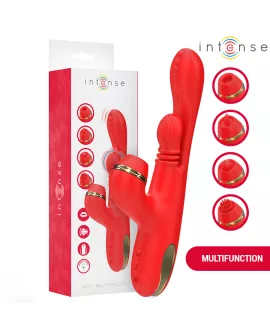INTENSE - KATY MULTIFUNKTIONS-KLITORIS-STIMULATOR 4 AUSTAUSCHBARE KÖPFE ROT