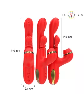 INTENSE - KATY MULTIFUNKTIONS-KLITORIS-STIMULATOR 4 AUSTAUSCHBARE KÖPFE ROT