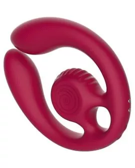 SNAIL VIBE - GIZI DUO PAARSTIMULATOR FERNBEDIENUNG BURGUND