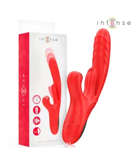 INTENSE - KAROL MULTIFUNKTIONSVIBRATOR STOSS & STIMULATION & STIMULIERENDE WELLEN ROT