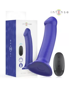 INTENSE - VICTORIA VIBRATOR MIT SAUGNAPF 10 VIBRATIONEN DUNKELBLAU FERNBEDIENUNG
