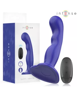 INTENSE - SHORTY VIBRATOR MIT SAUGNÄPFEN BLAU FERNBEDIENUNG
