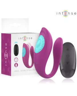 Intense - Annie U-förmiger Vibrator Lila Fernbedienung