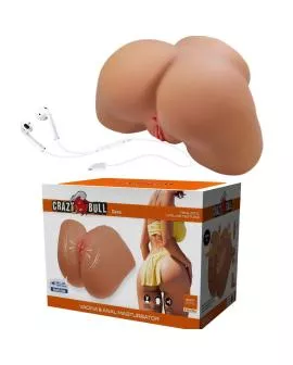 CRAZY BULL - ILANA REALISTISCHER WEIBLICHER PO-VIBRATOR UND SAUGER MIT TON 6,8 KG