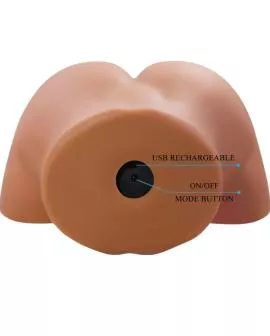 CRAZY BULL - ILANA REALISTISCHER WEIBLICHER PO-VIBRATOR UND SAUGER MIT TON 6,8 KG